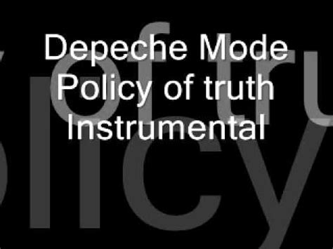 depeche mode policy of truth instrumental